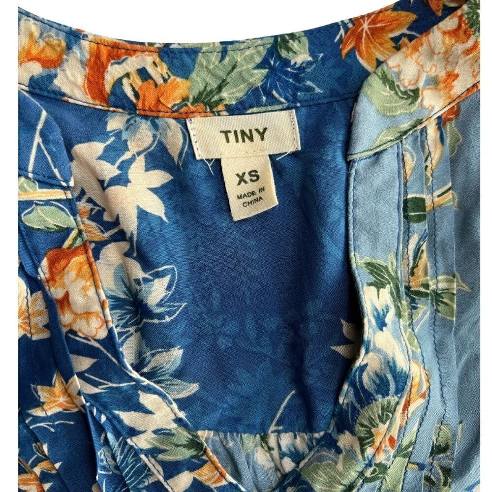 Anthropologie Tiny Giana Drop Waist Long Sleeve Floral Mini Dress, XS - Picture 3 of 4